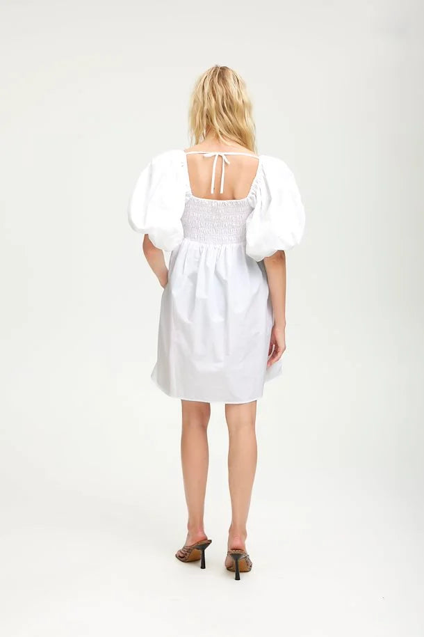 Bera SS Short Dress, Bright White