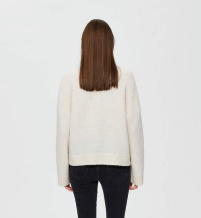 Sia Ras LS Knit Cardigan, Birch