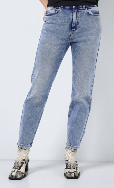 Moni HW Ank Jeans, Light Blue Denim