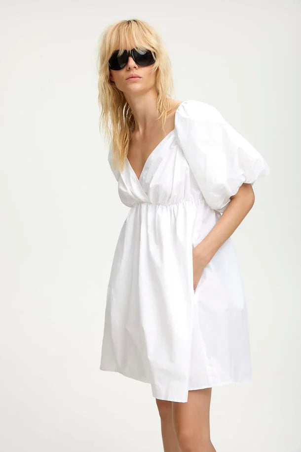 Bera SS Short Dress, Bright White