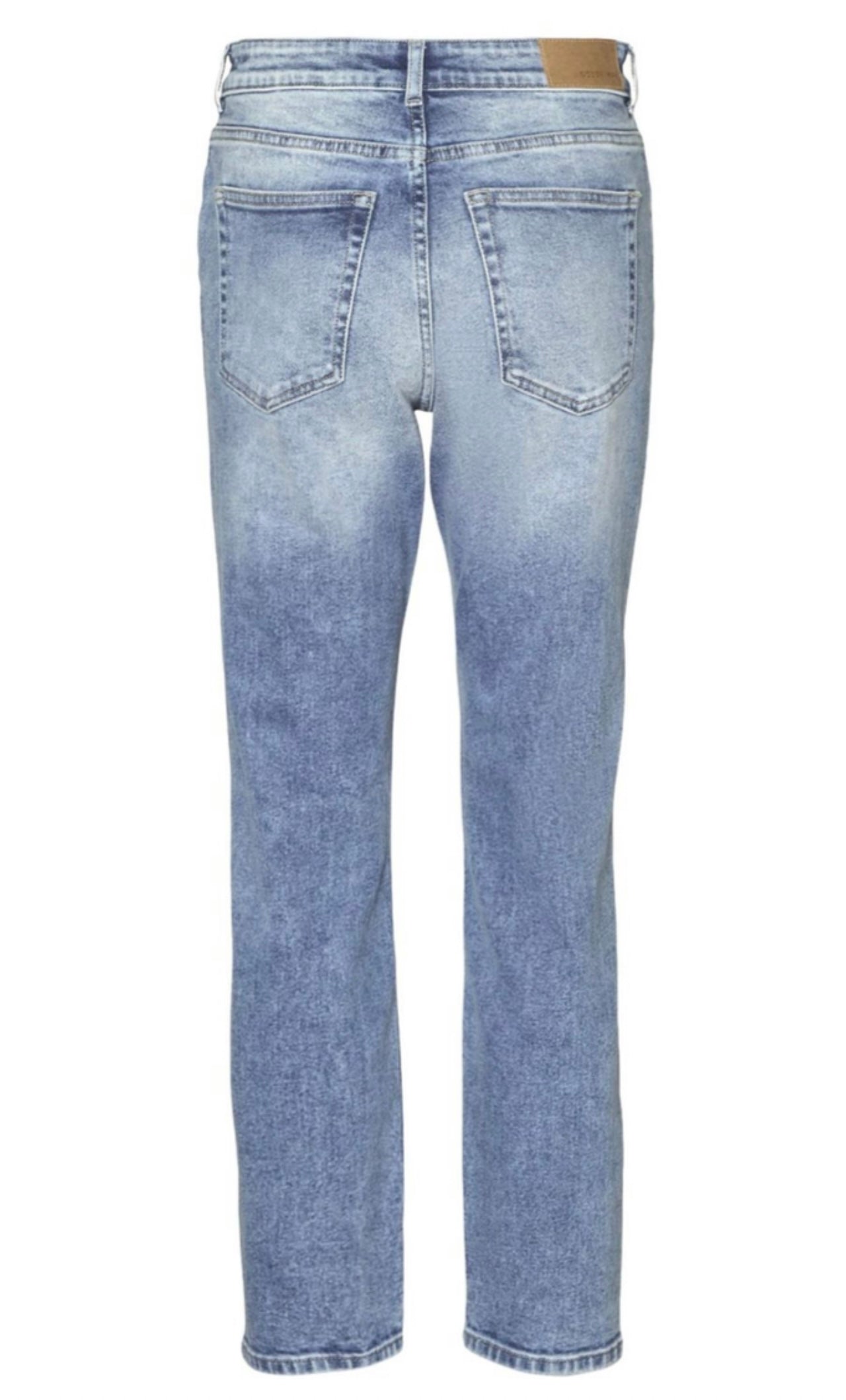 Moni HW Ank Jeans, Light Blue Denim