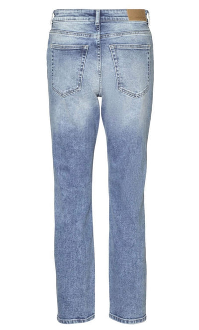 Moni HW Ank Jeans, Light Blue Denim