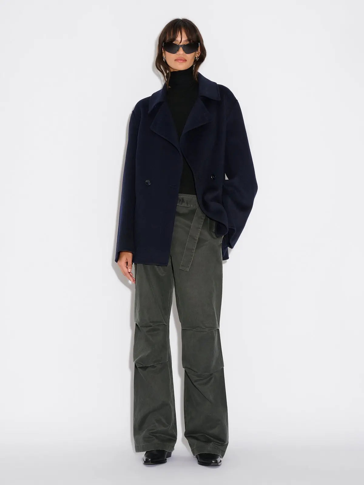 Felsa Wool Peacoat , Dark Blue