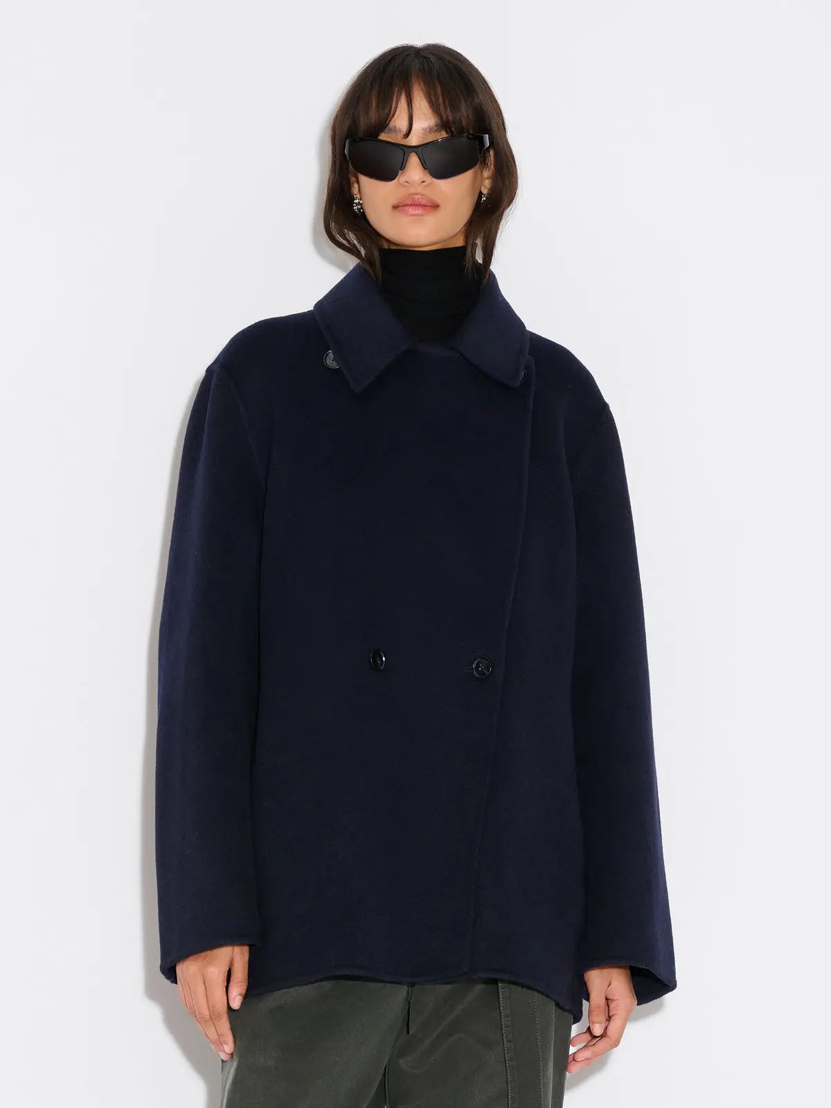 Felsa Wool Peacoat , Dark Blue