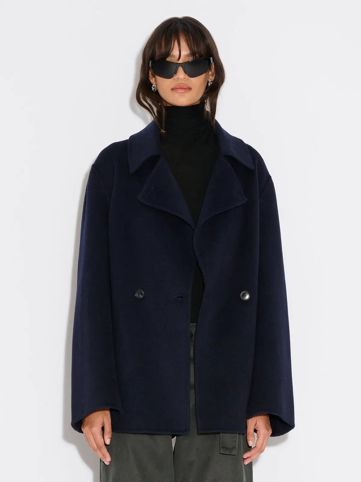 Felsa Wool Peacoat , Dark Blue