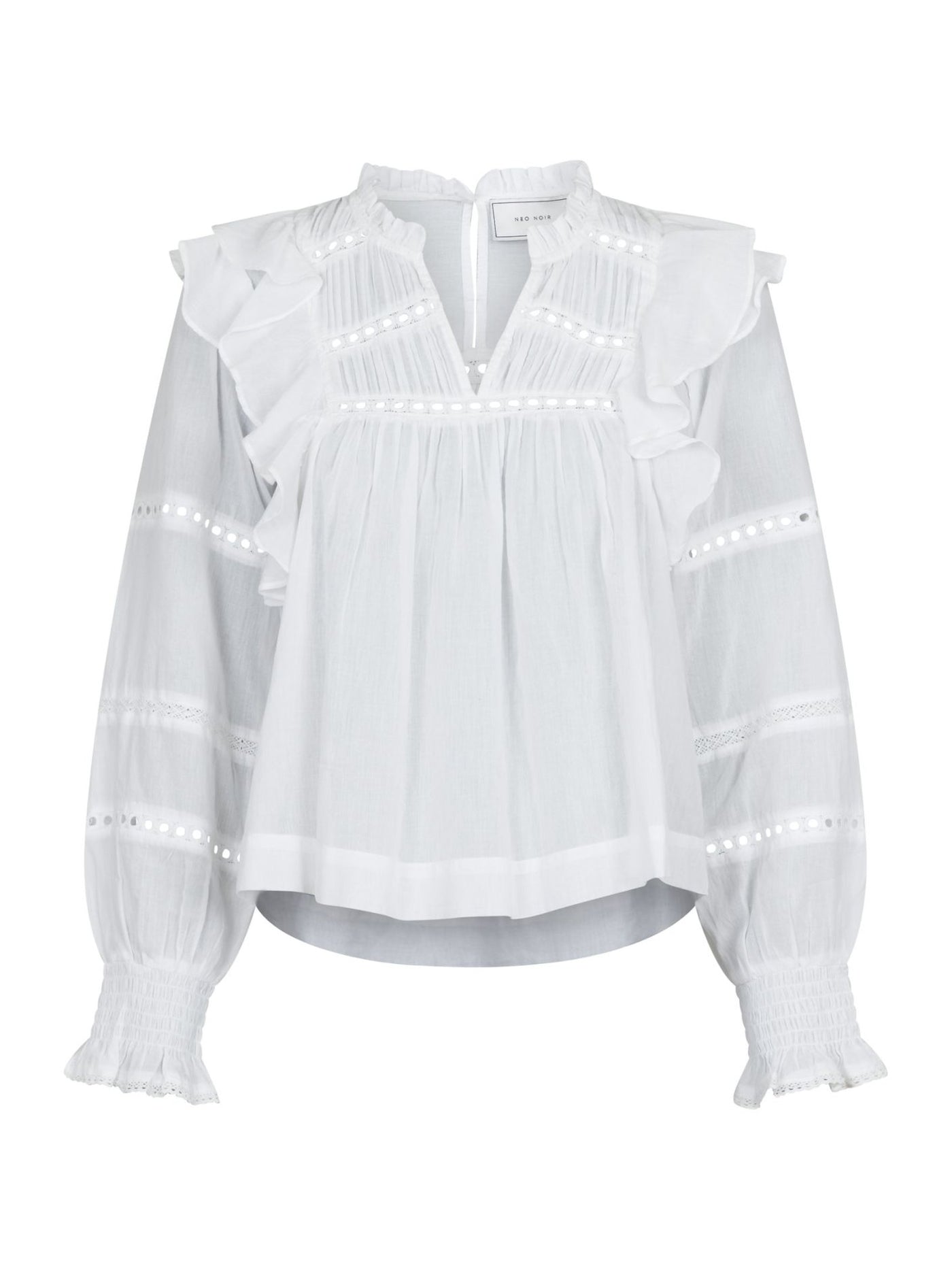 Aurika S Voile Blouse, White