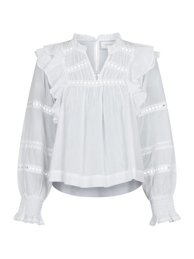 Aurika S Voile Blouse, White