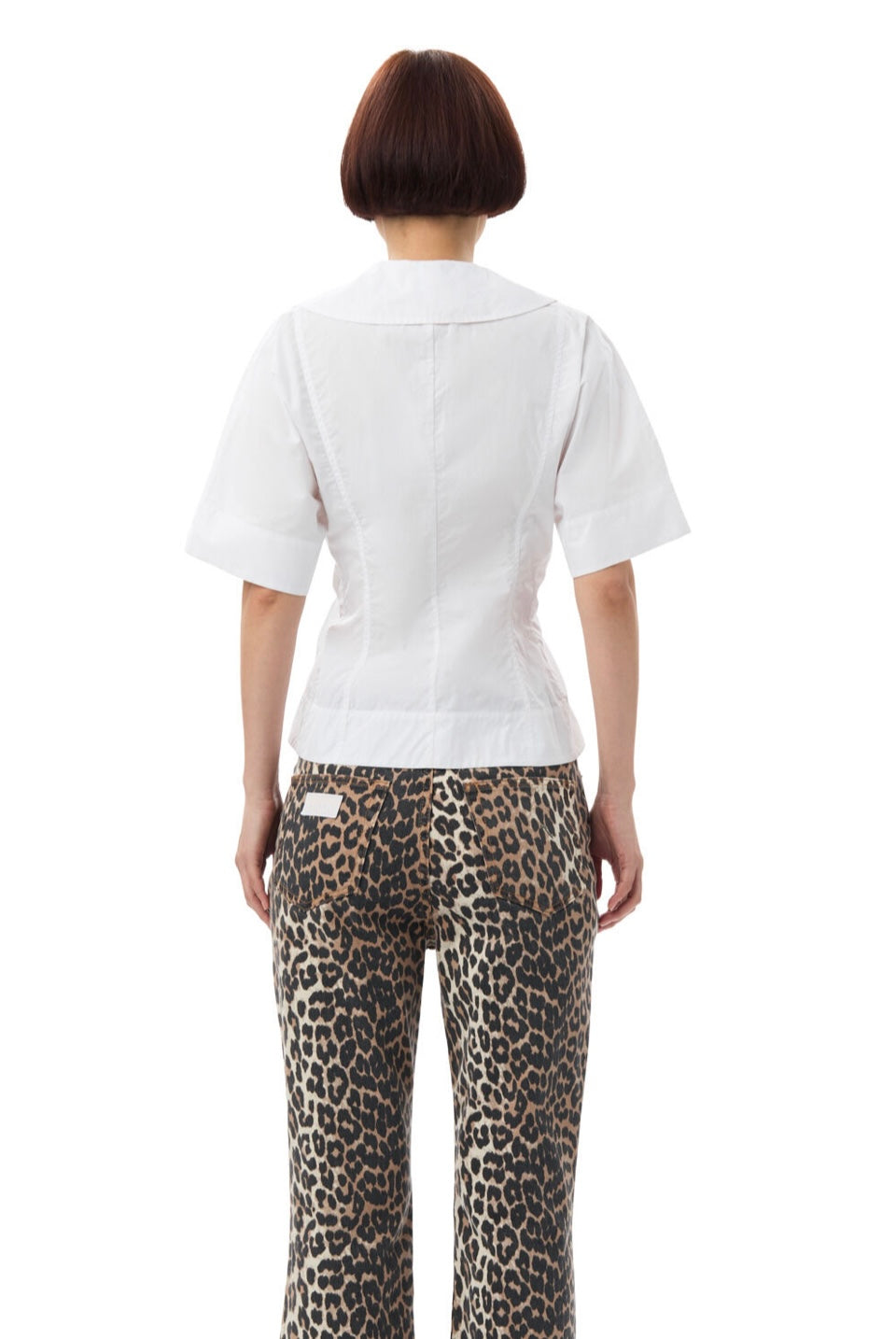 Cotton Poplin Wrap Blouse, Bright White