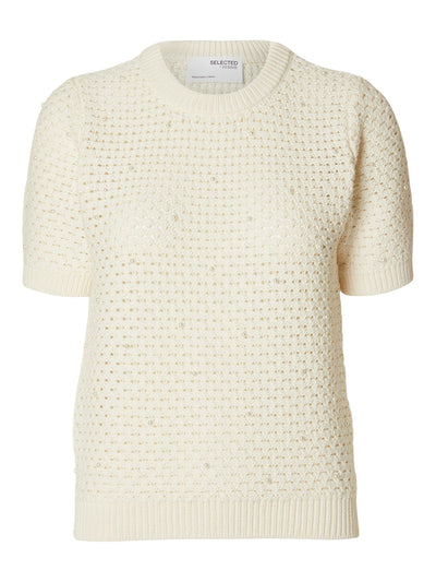 Penny SS-knit o-neck, Birch