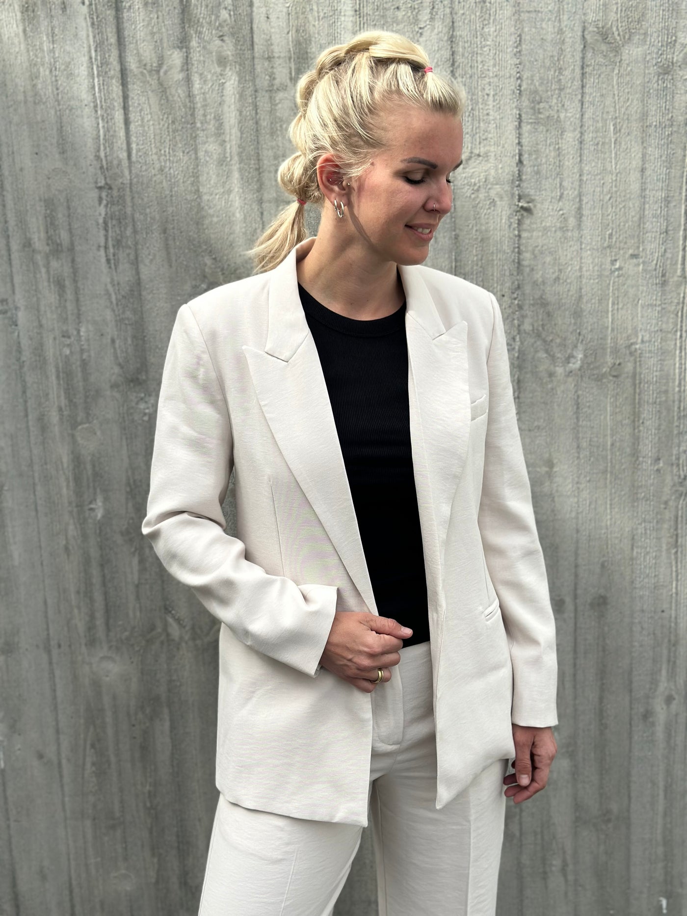 Giacca Long Blazer, Beige