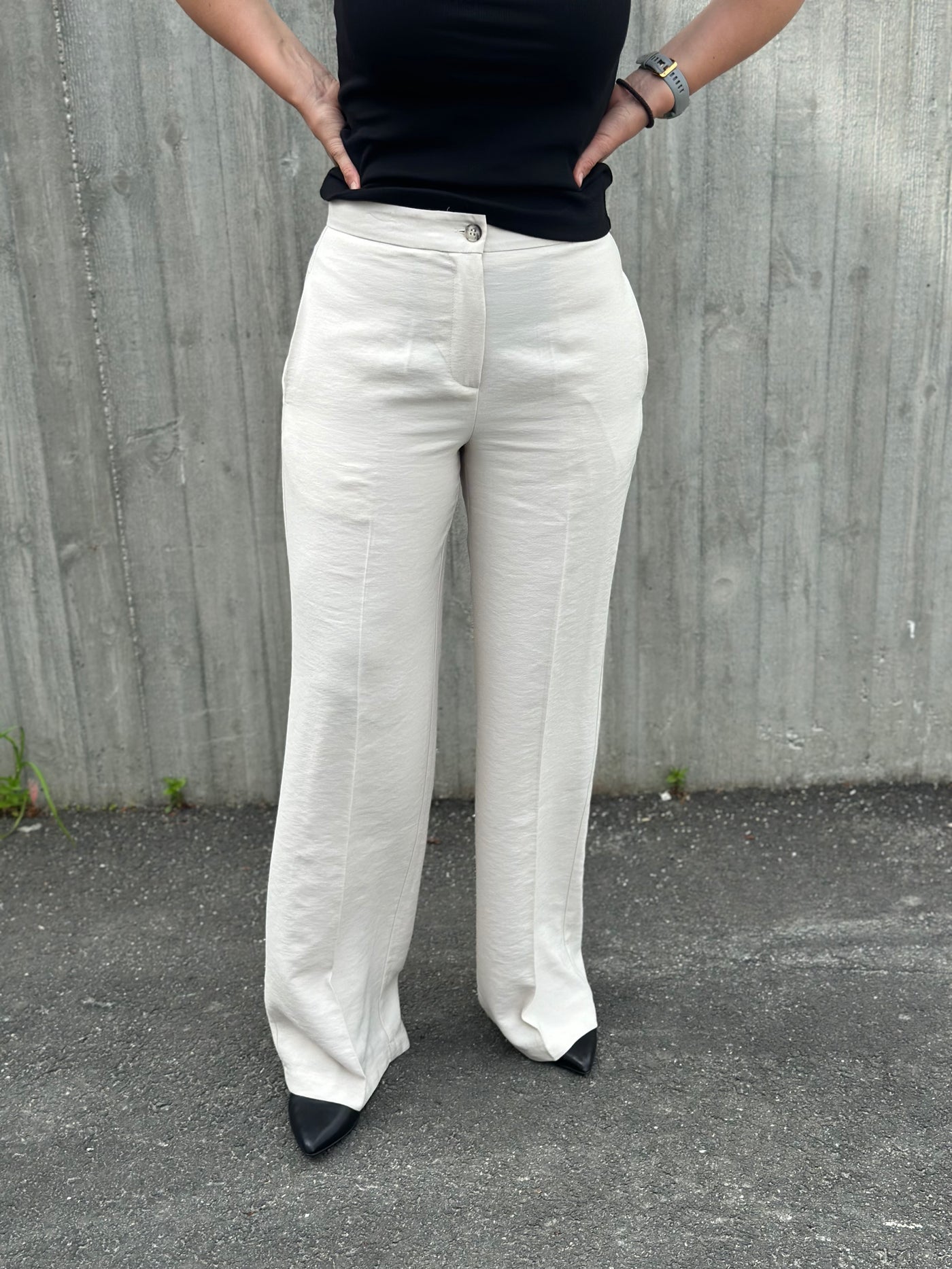 Pantalone Wideleg, Beige