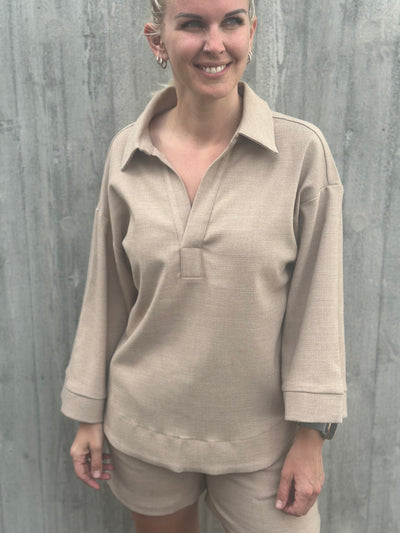 Caspian Blouse, Beige