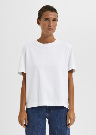 Essential SS Boxy Tee, White