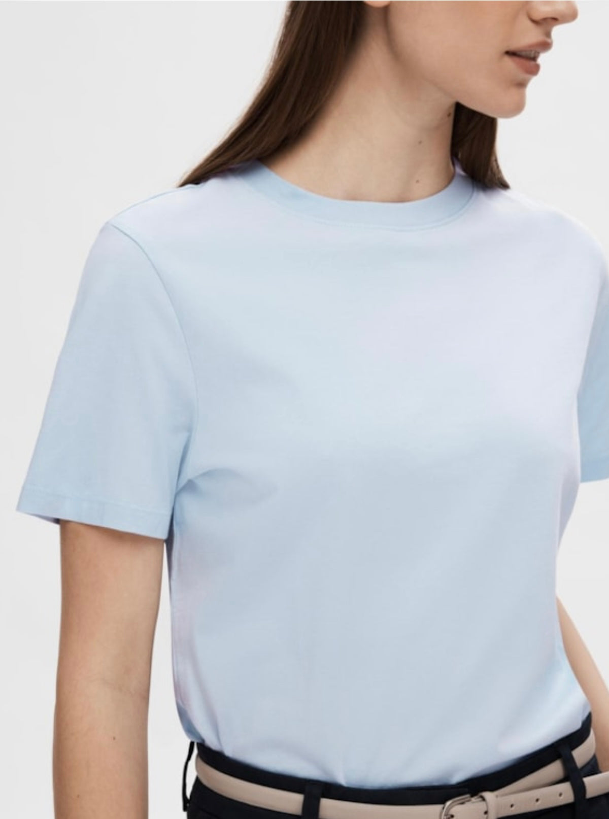 MyEssential SS o-neck Tee, Cashmere Blue