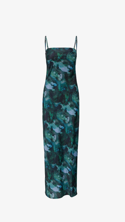 Diaz Print Dress, Green