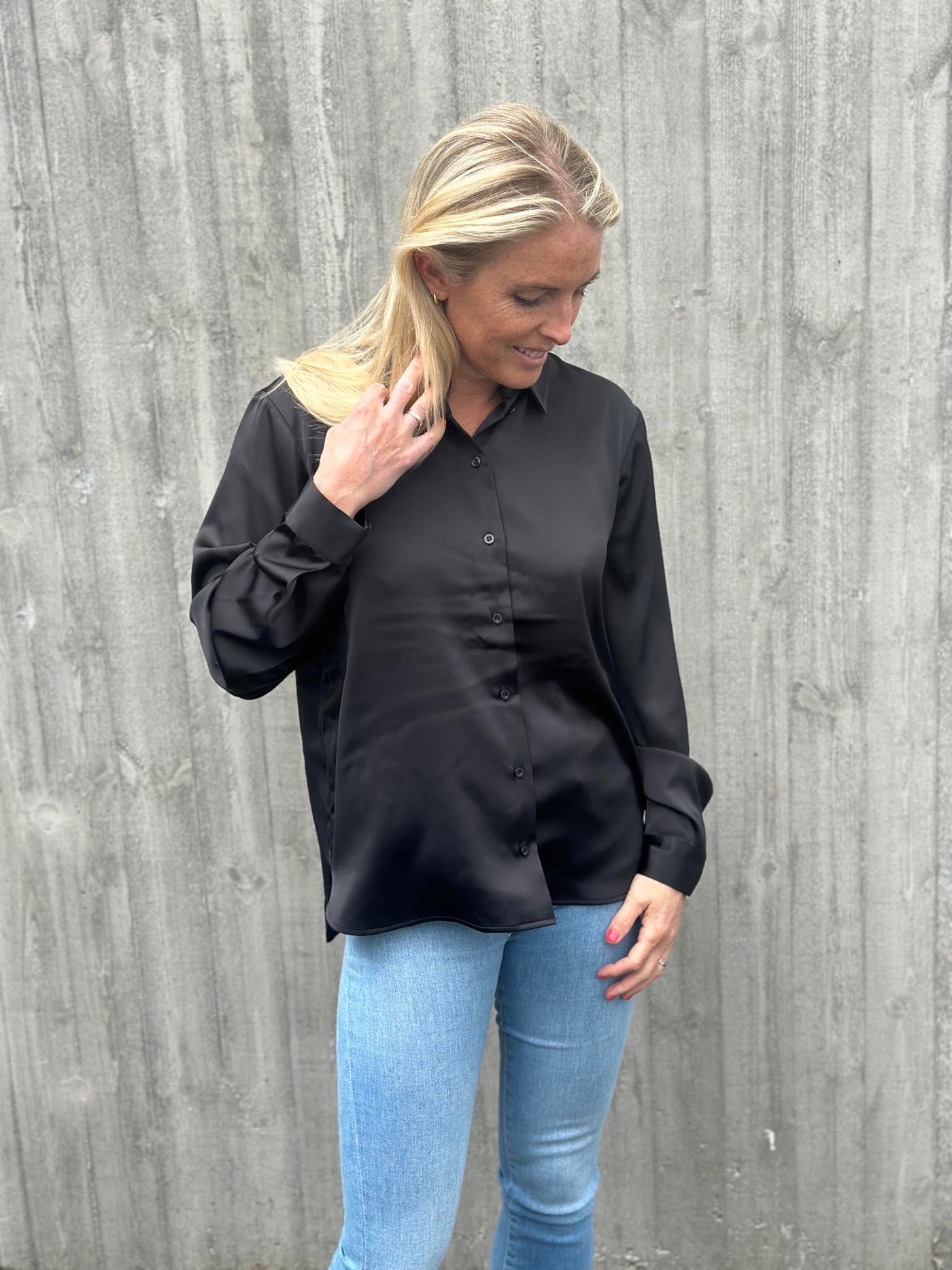 Lena Franziska LS Shirt, Black