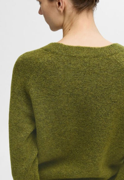 Lulu LS Knit O-Neck , Cardamom Seed /Melange