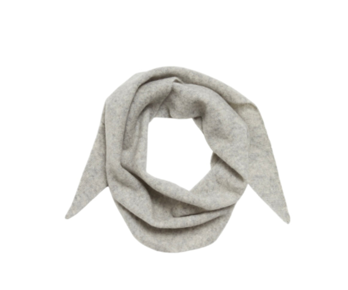 Maria Narrow Cashmere Scarf, Medium grey melange