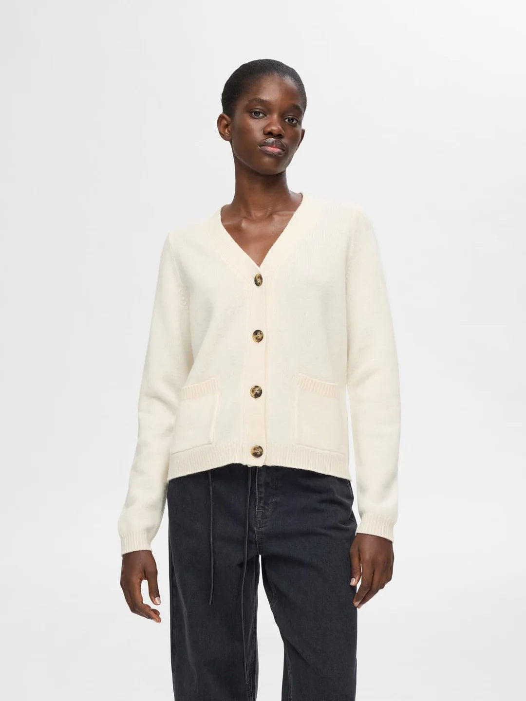 Ana LS Knit Cardigan, Birch