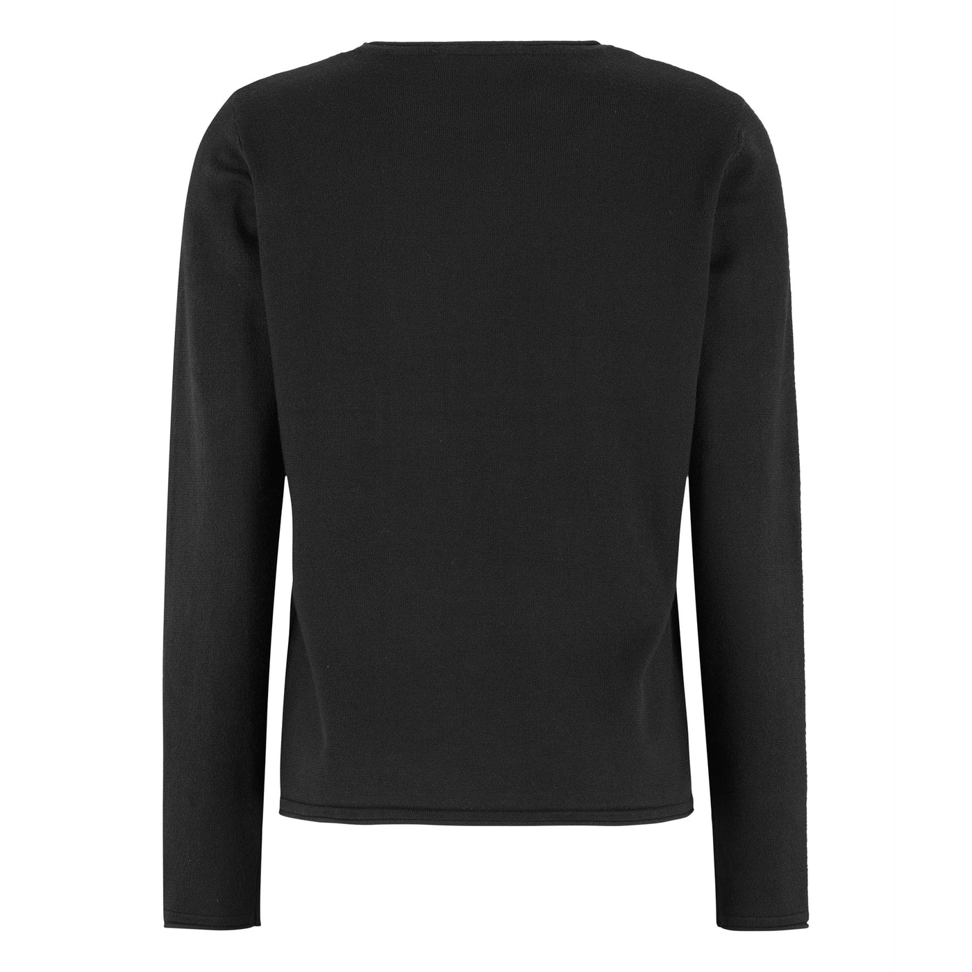 Marla O-neck Roll Edge Knit, Black