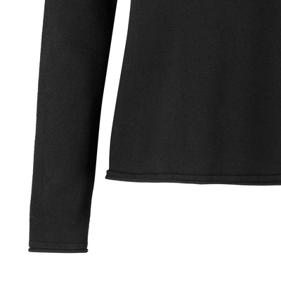 Marla O-neck Roll Edge Knit, Black