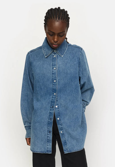 Keira Shirt, Dark Blue Denim