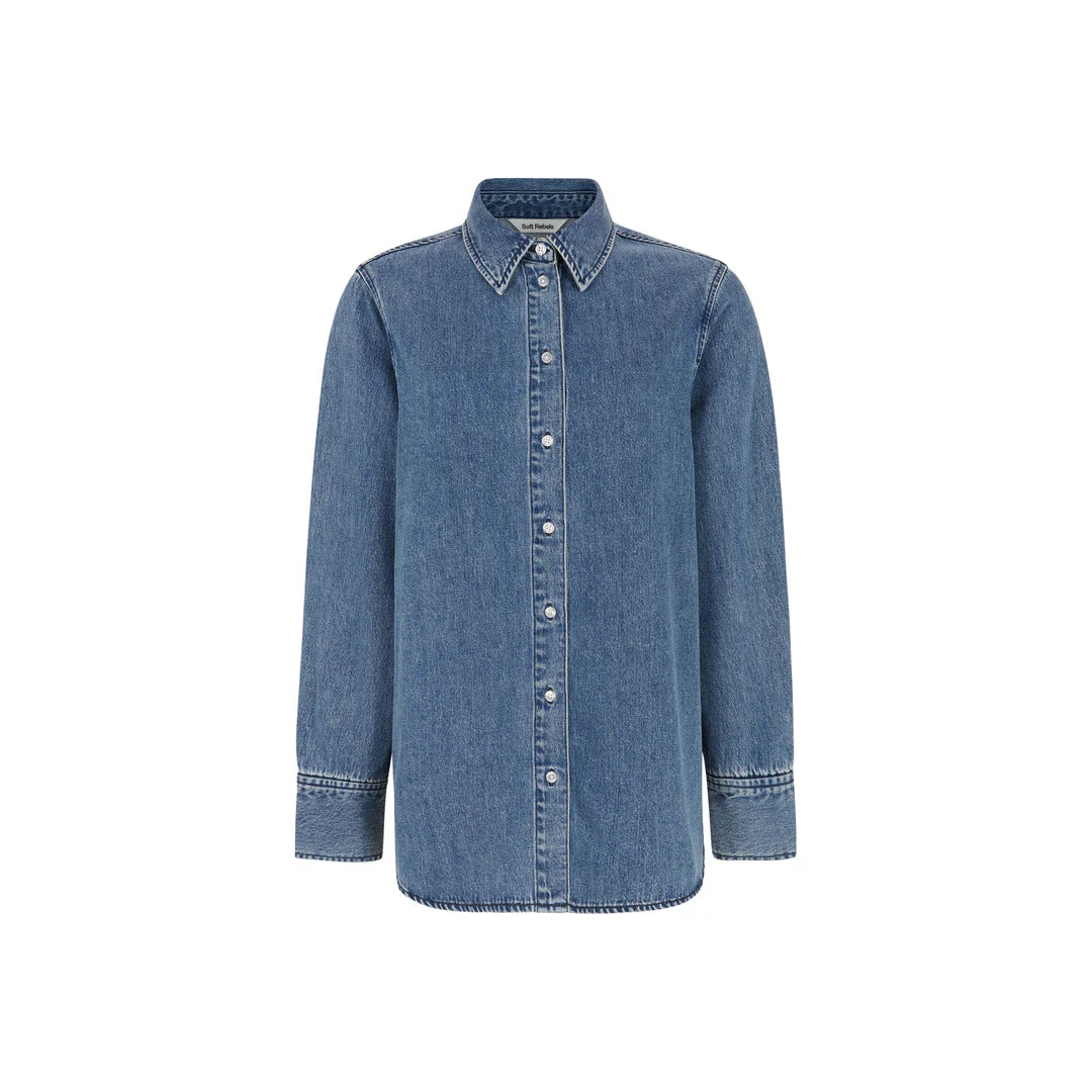 Keira Shirt, Dark Blue Denim