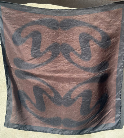 Fine Scarf Logo, Brown Mix