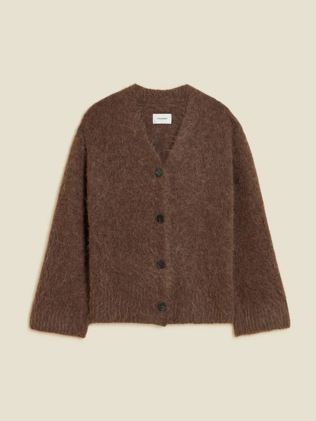 Fure Fluffy Cardigan, Dk. Brown