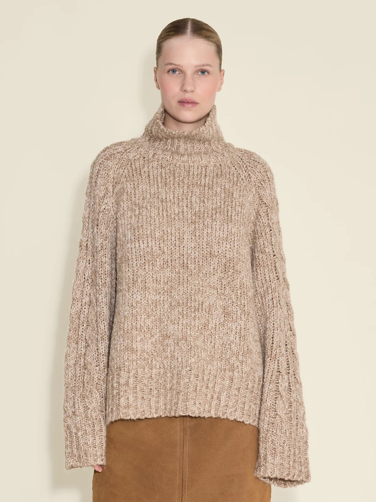 Echo Turtleneck, Brown Mix