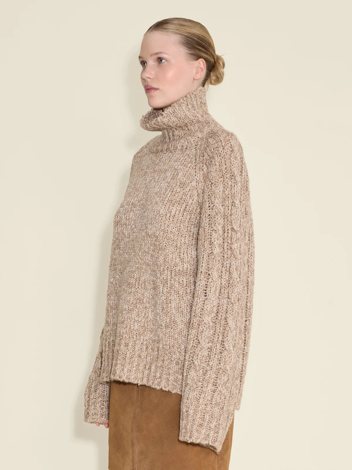 Echo Turtleneck, Brown Mix