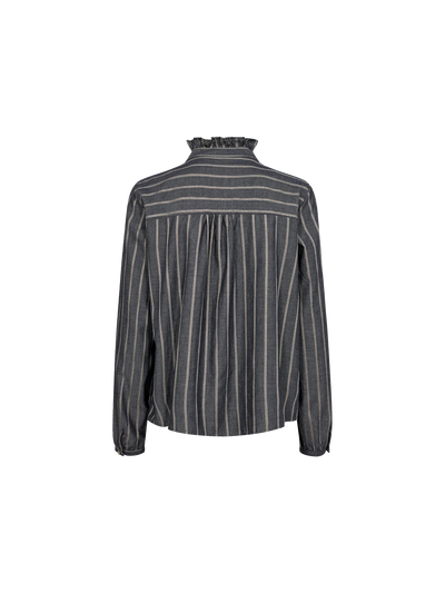 Biles Stripe Blouse, Salute Navy