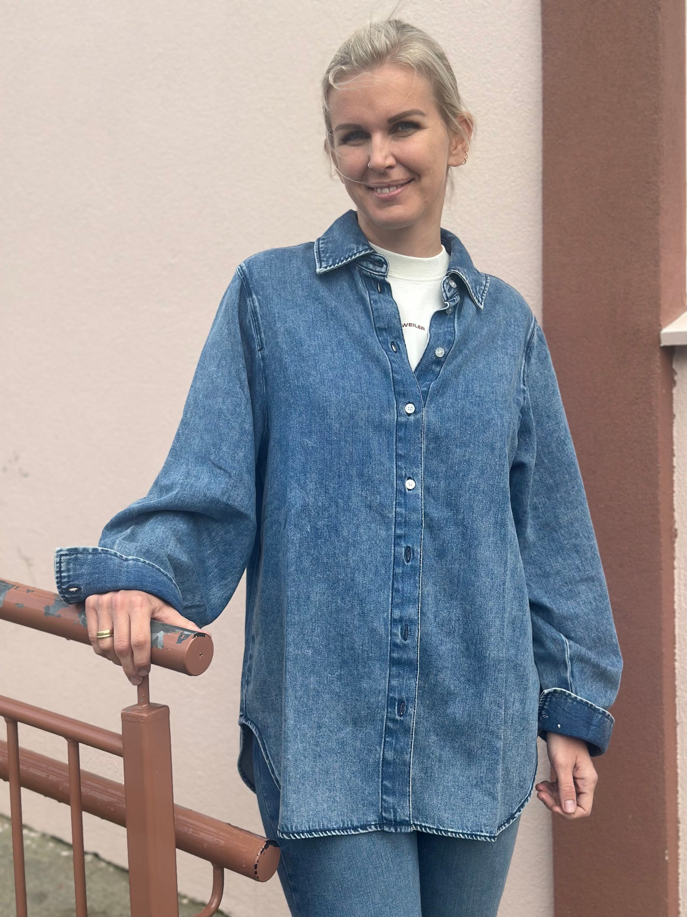 Keira Shirt, Dark Blue Denim