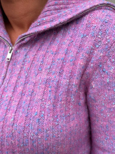 Alpaca Cotton Mix Highneck Rose Violet