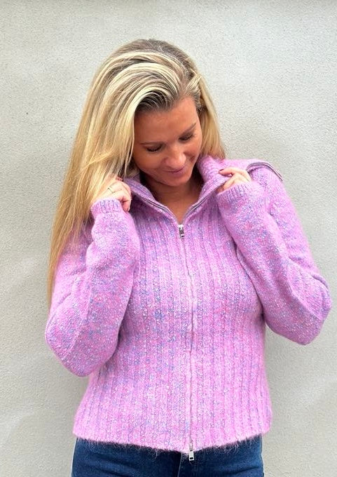 Alpaca Cotton Mix Highneck Rose Violet