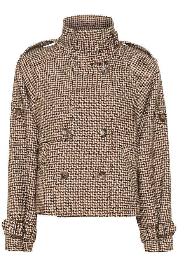 Avic Jacket, Brown/Black Houndstooth