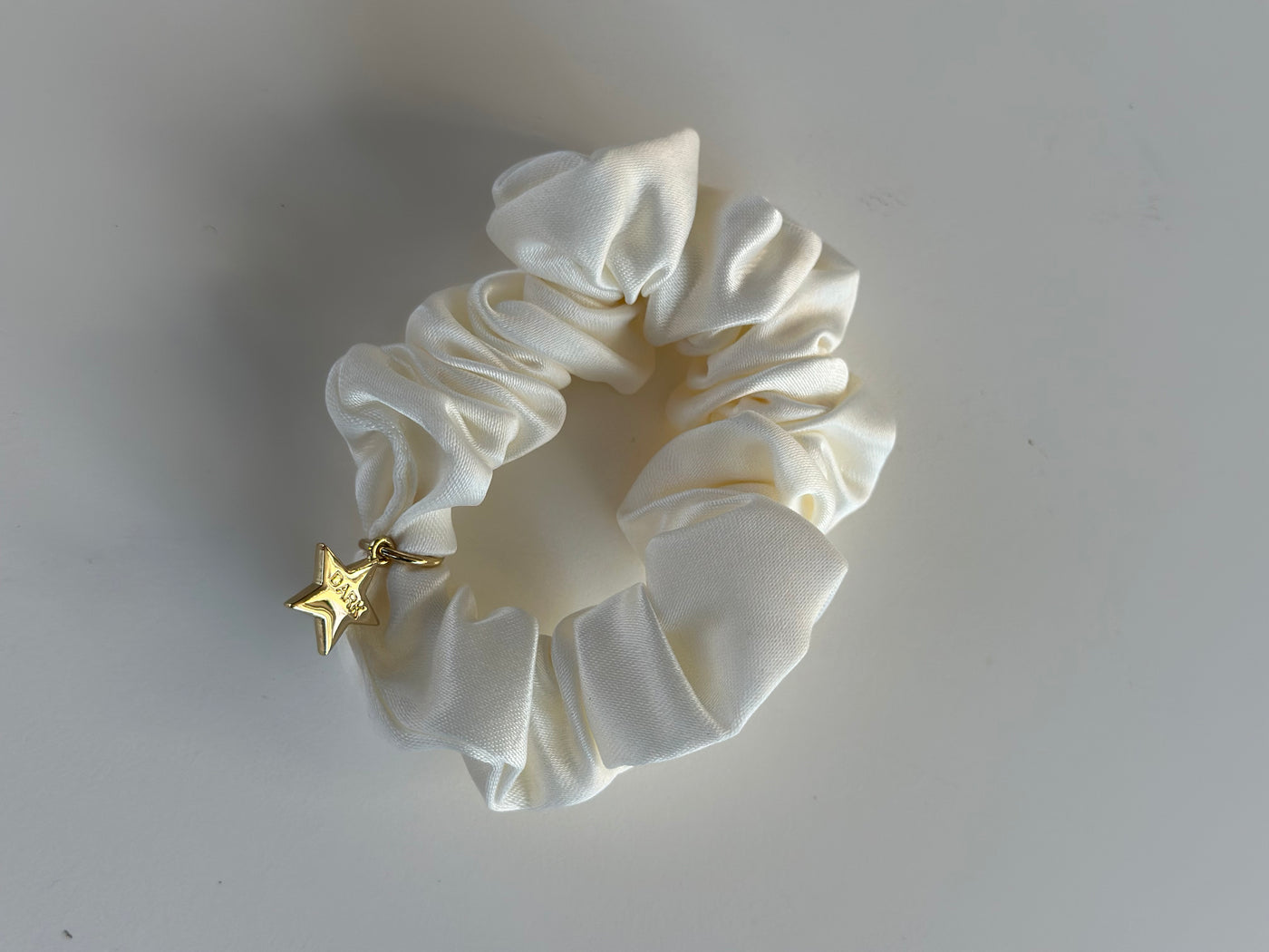 Satin Scrunchie, Off White