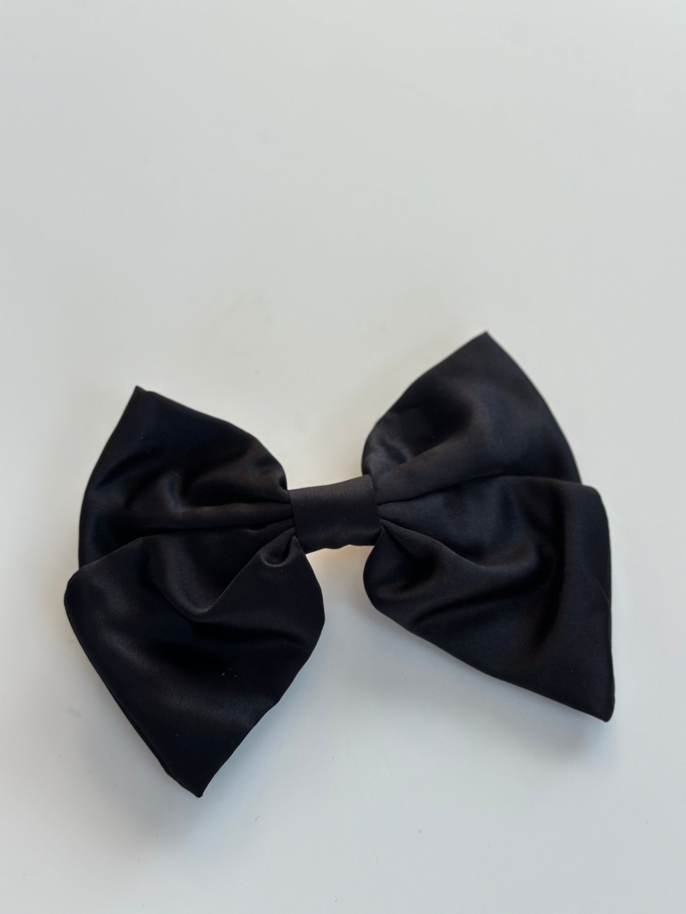 Satin Bow Hair Clip, Black