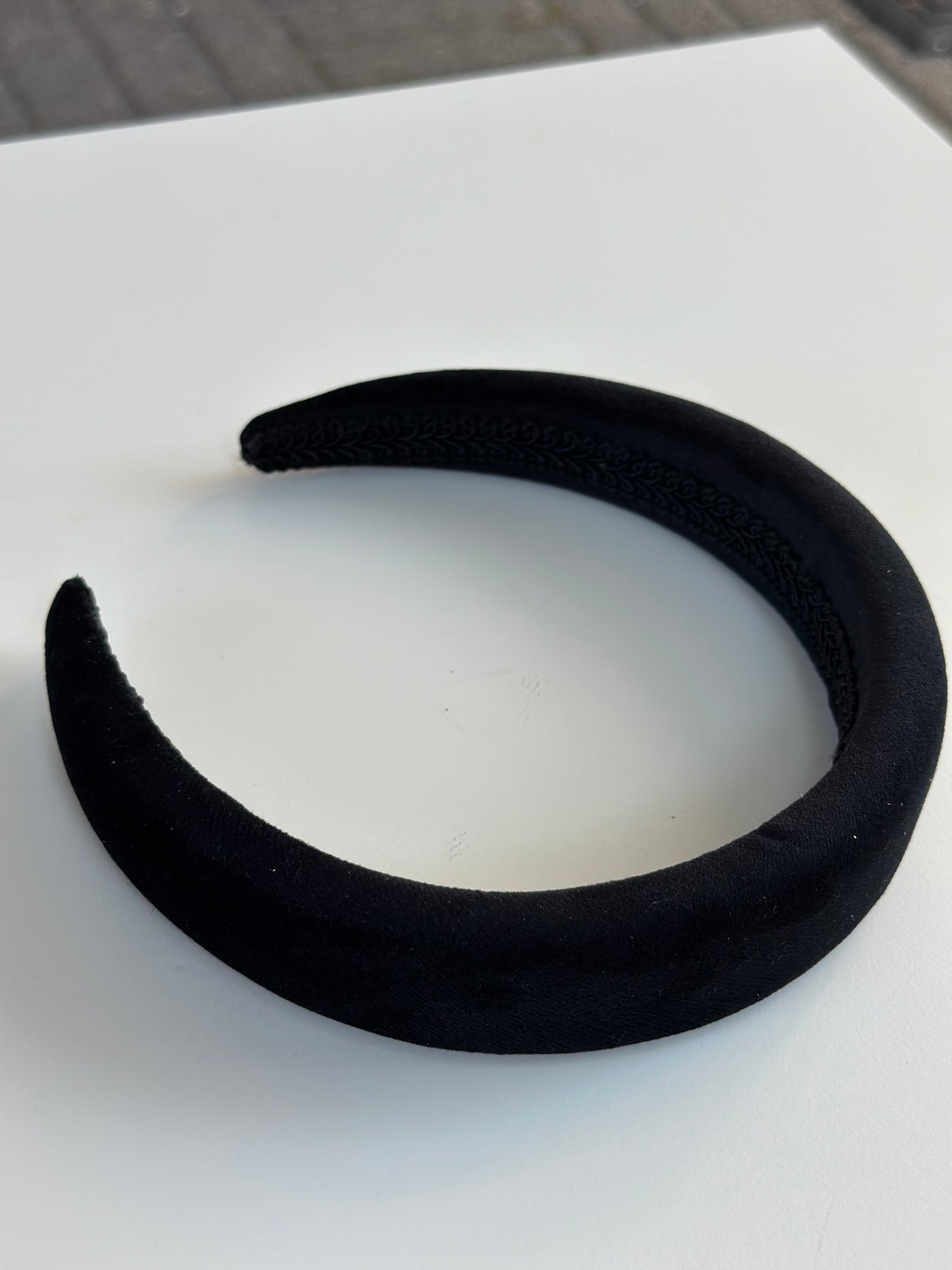 Velvet Hair Band Broad, Black