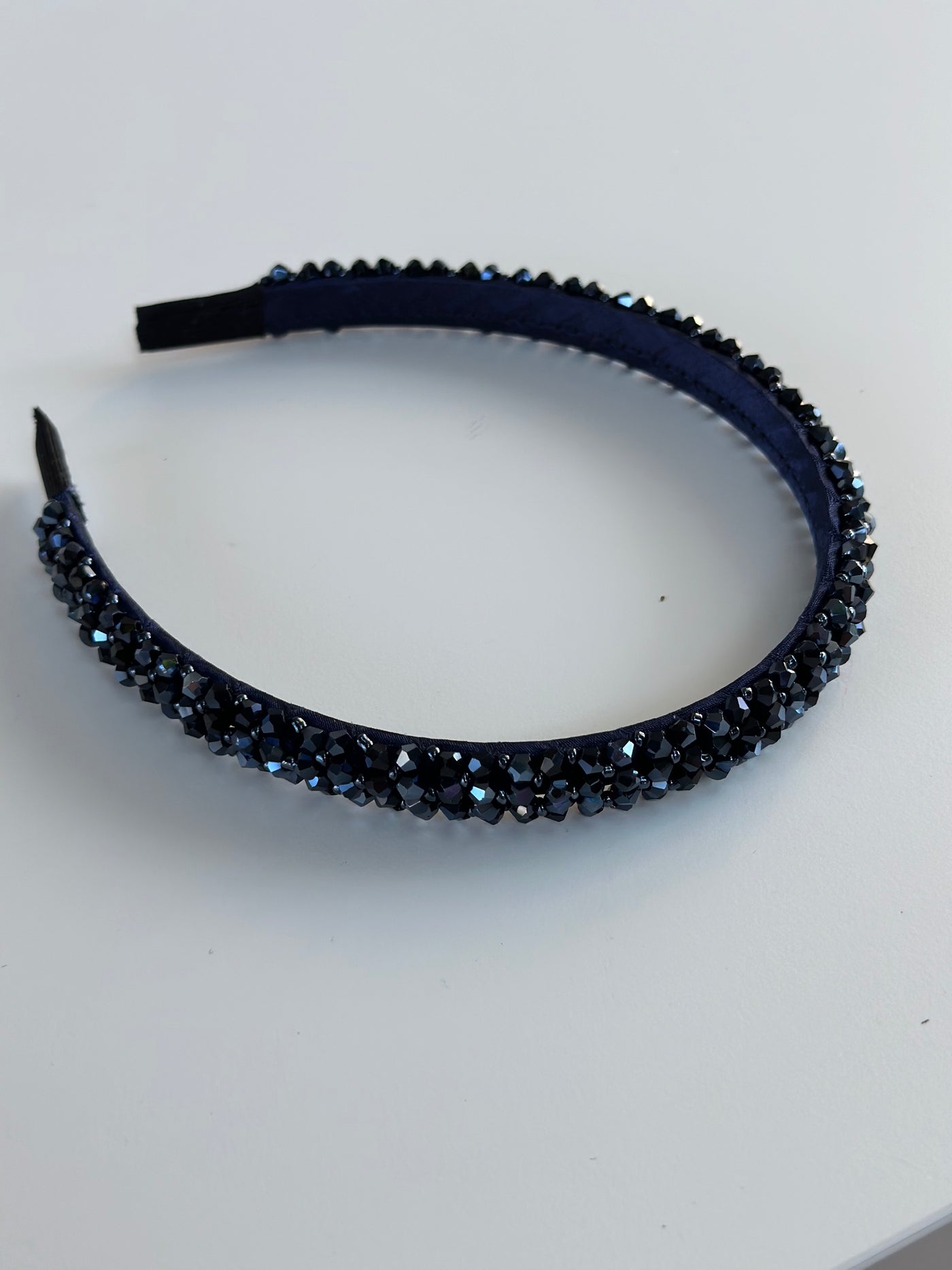 Crystal Beaded Hair Band, Black