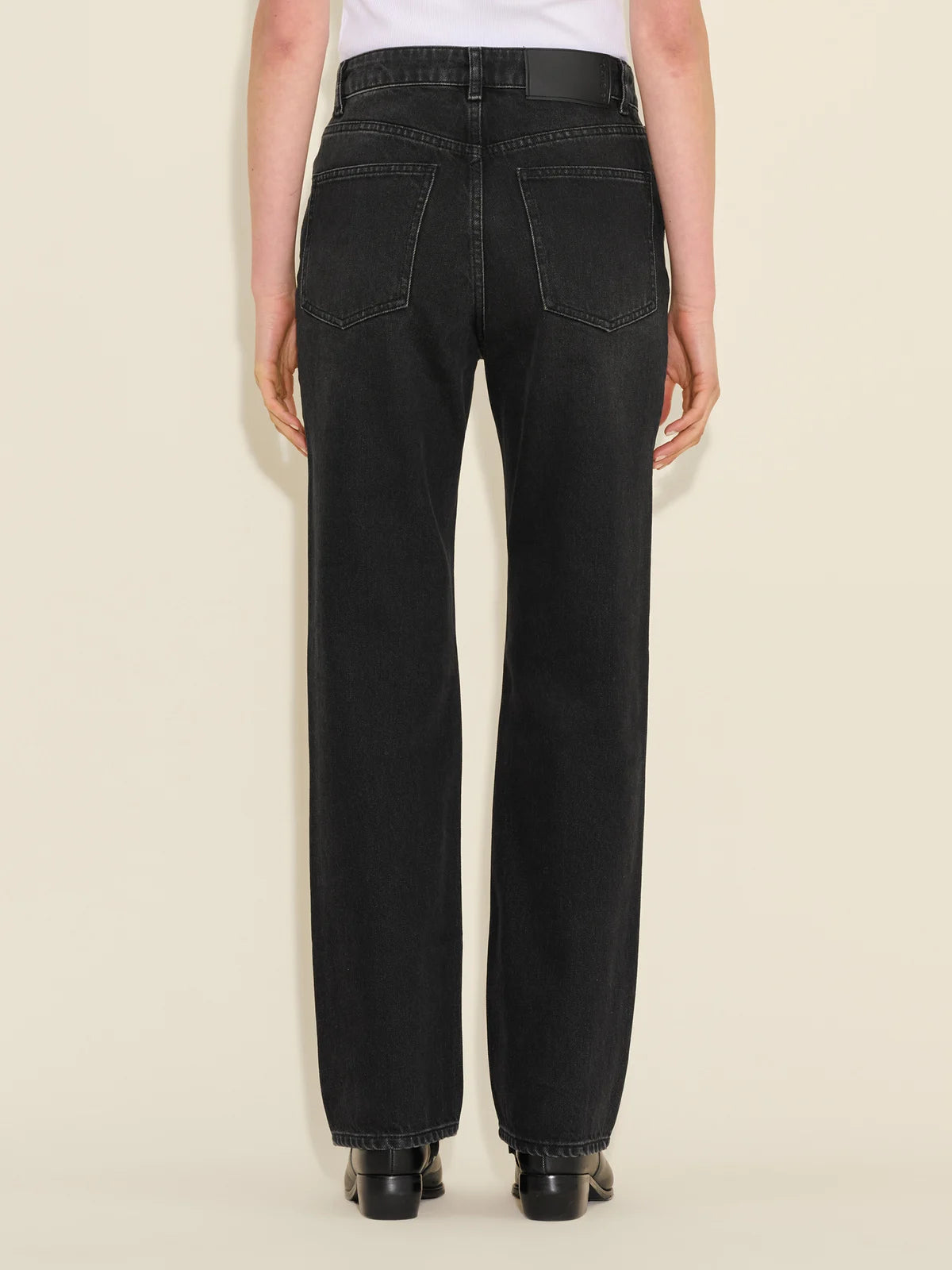 W Regular Jeans, Black Washed