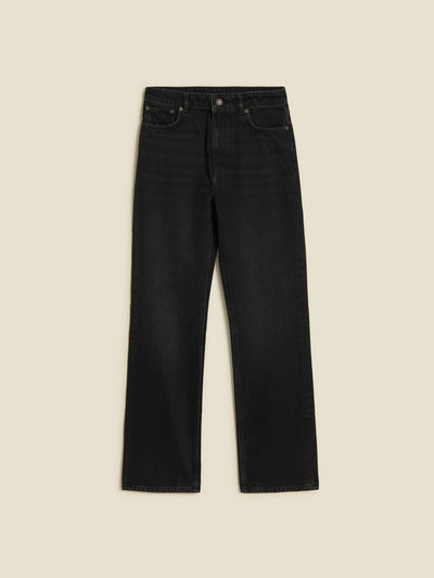 W Regular Jeans, Black Washed