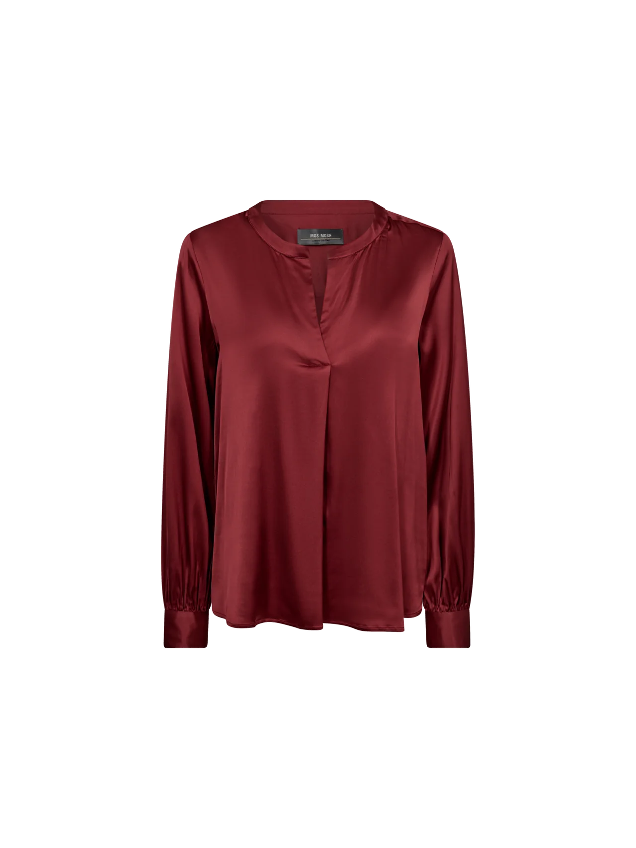 Enfa Satin Blouse, Garnet