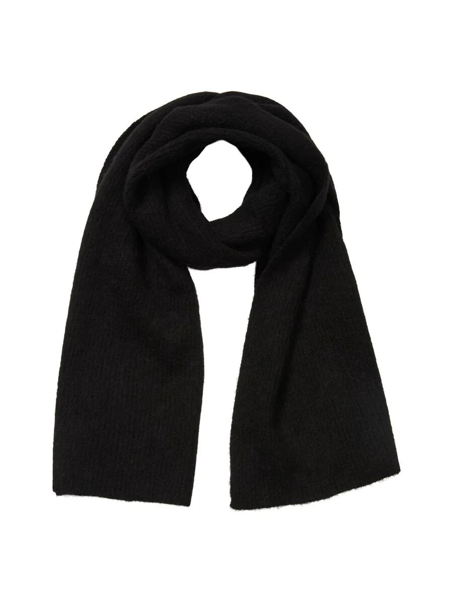 Maline Knit Scarf , Black