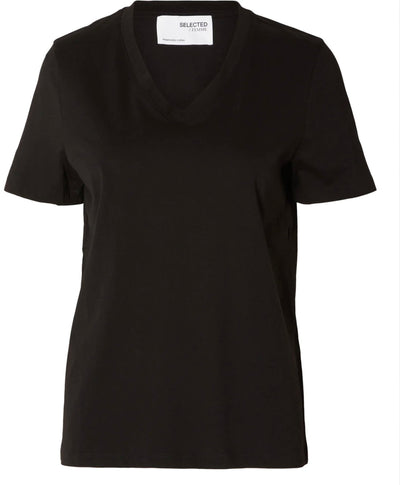 Essential SS v-neck Tee, Black