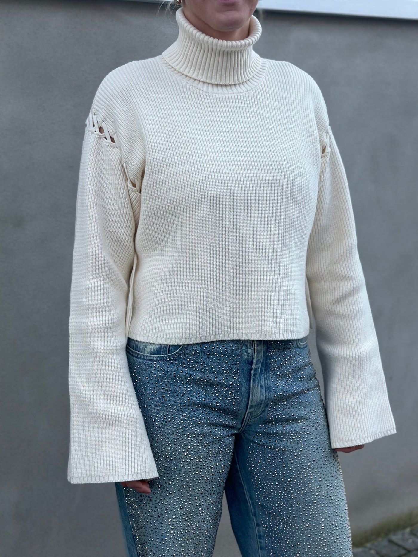 Georgia Cropped Rollneck, Egret