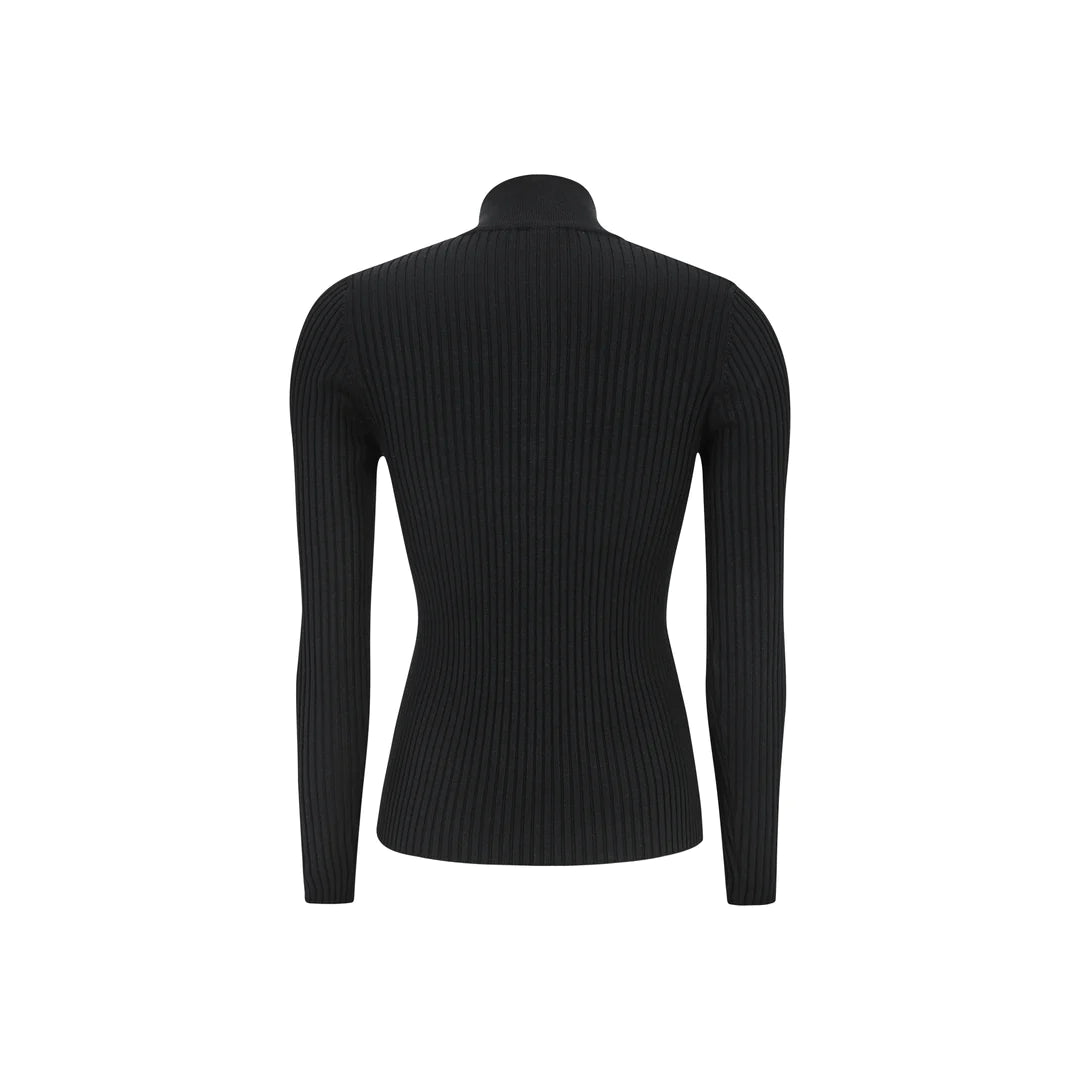 Noa High Neck Knit, Black