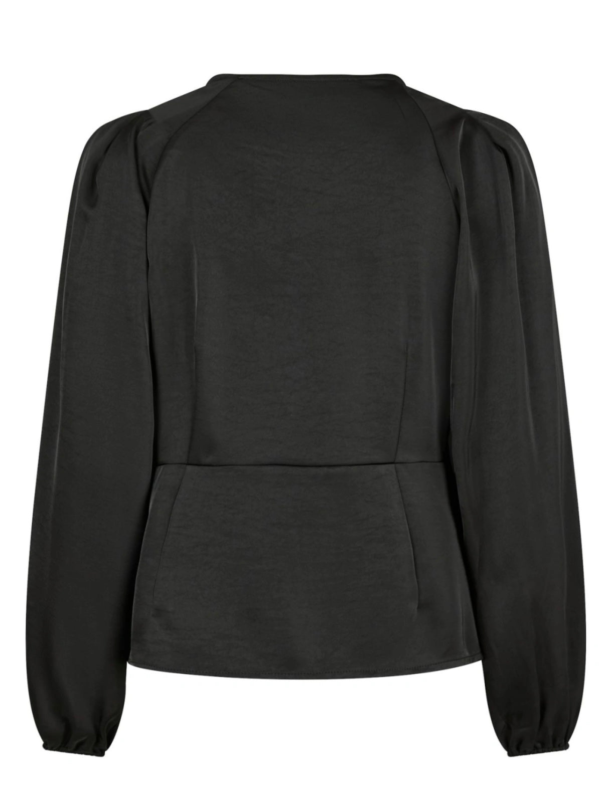 Istana Heavy Sateen Blouse, Black