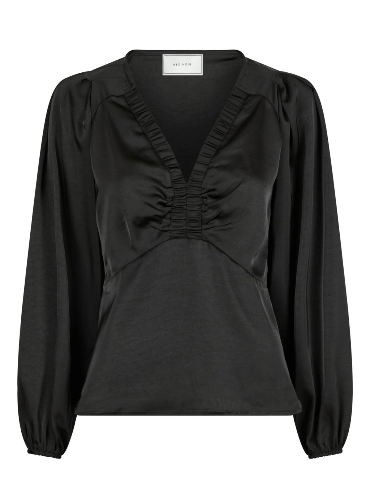 Istana Heavy Sateen Blouse, Black