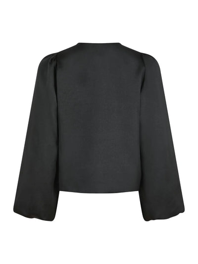 Daliska Dull Satin Blouse, Black